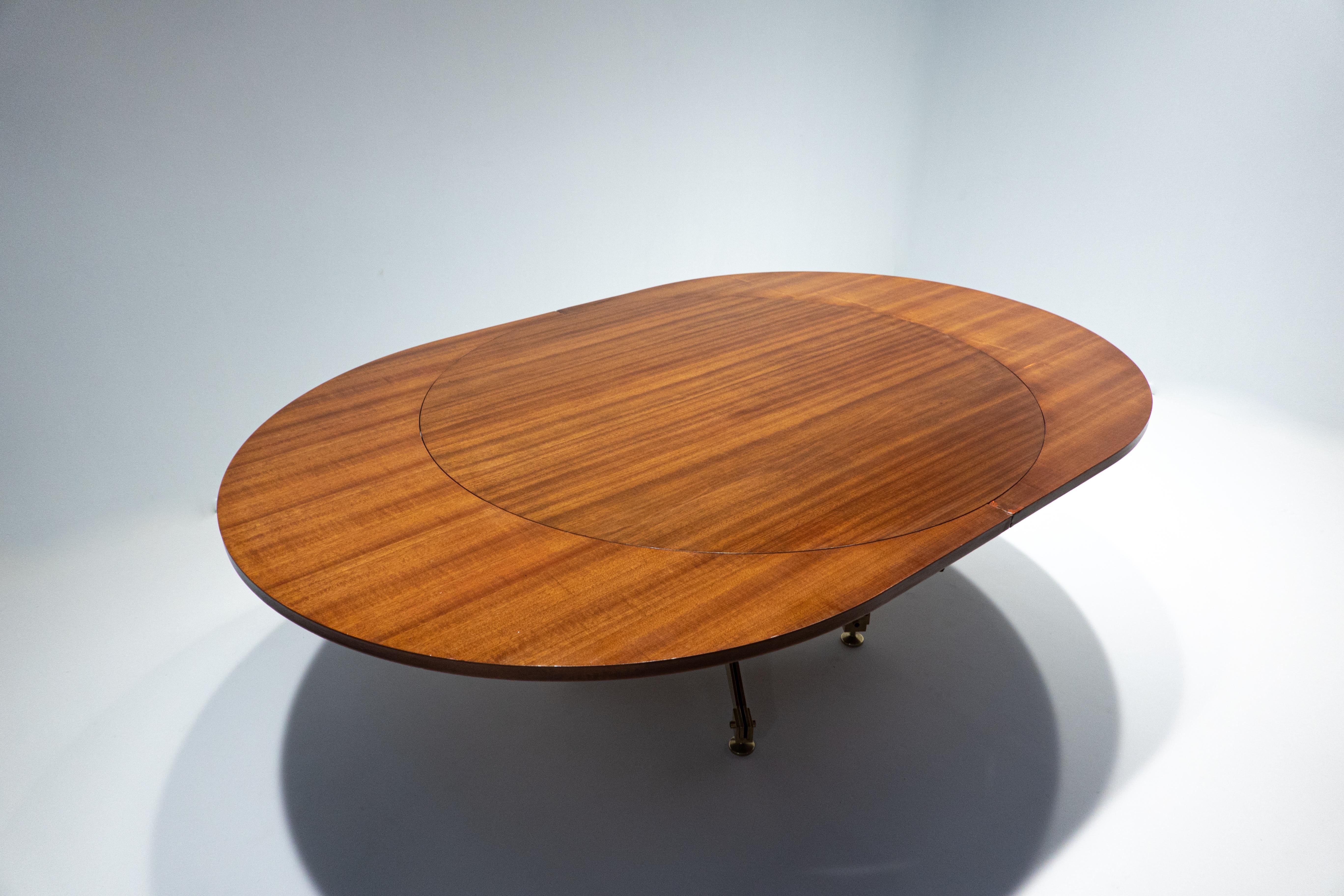 Wood and Ceramic Extendable Dining Table Melchiorre Bega & Pietro Melandri For Sale 3