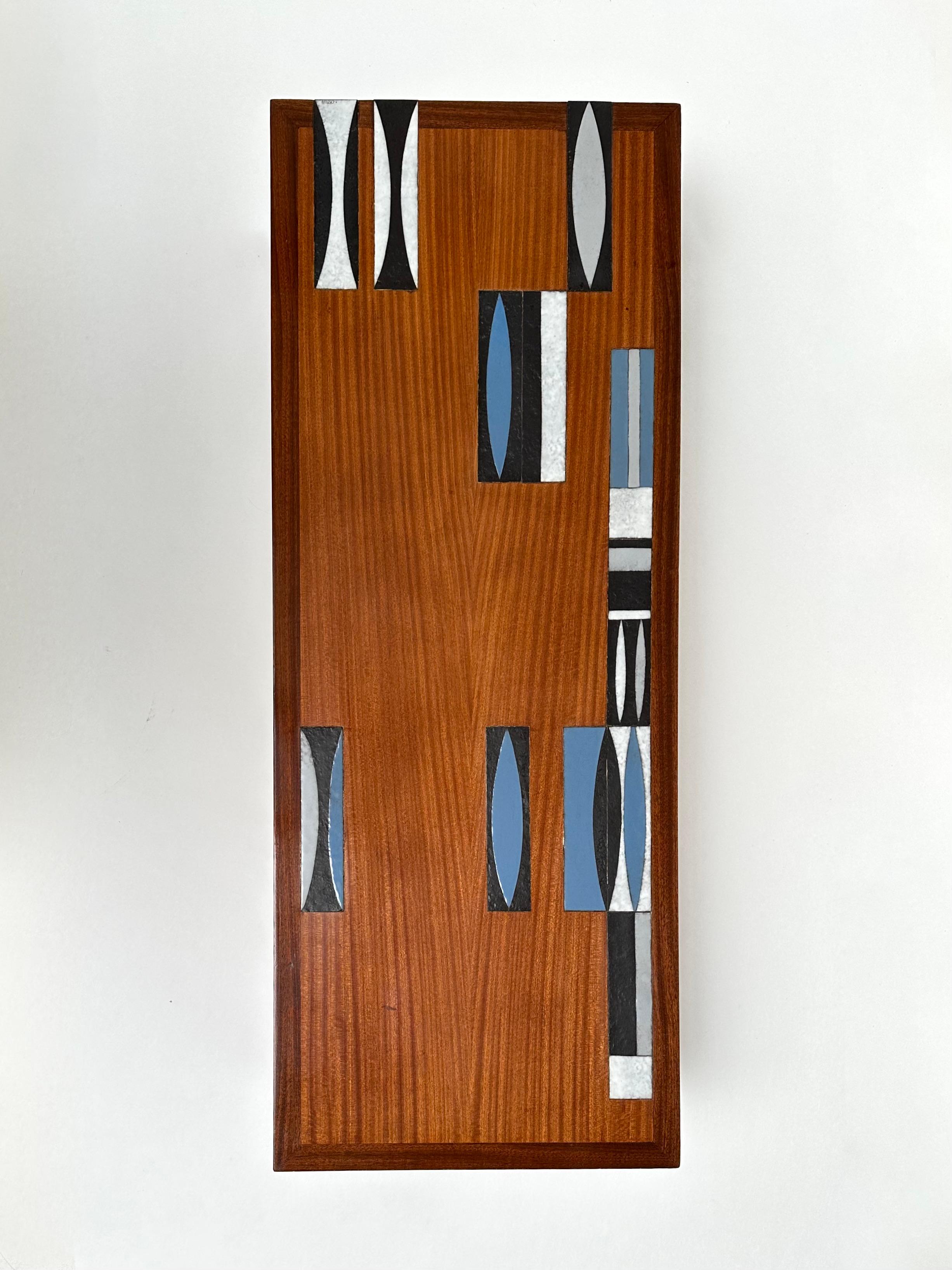 Wood and Ceramic Inlays Low Table, Roger Capron, Vallauris 1961 en venta 5