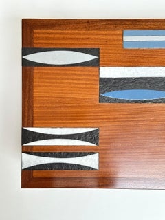 Wood and Ceramic Inlays Low Table, Roger Capron, Vallauris 1961
