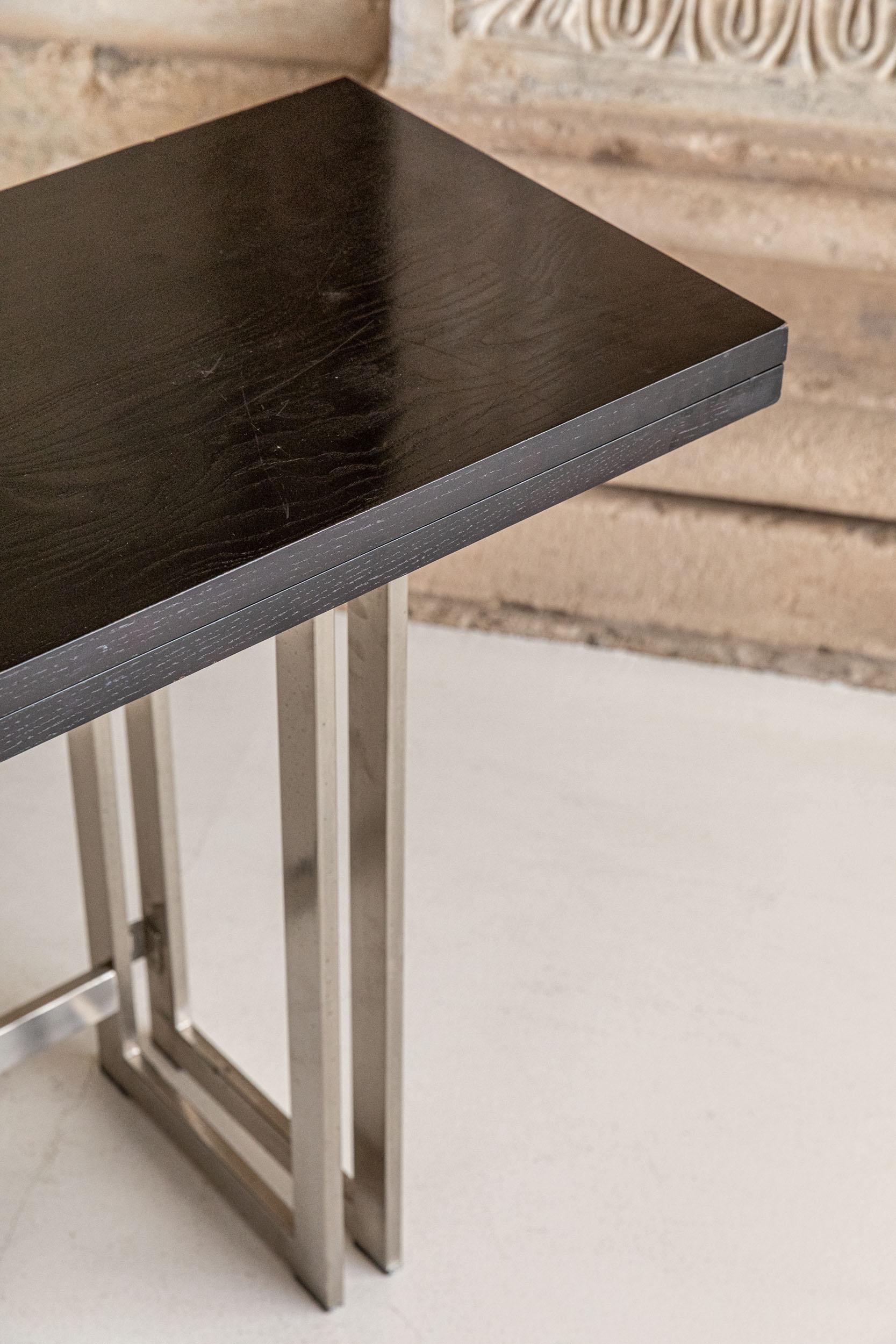 Wood and Chrome Consolle Table 5