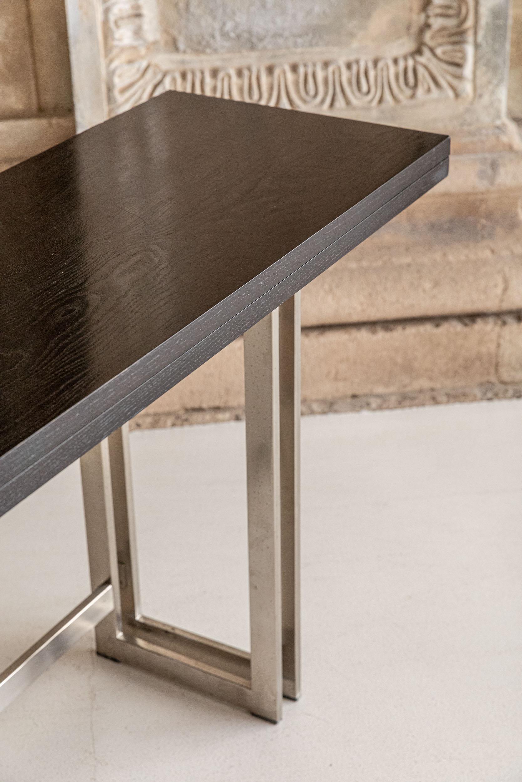 Wood and Chrome Consolle Table 8