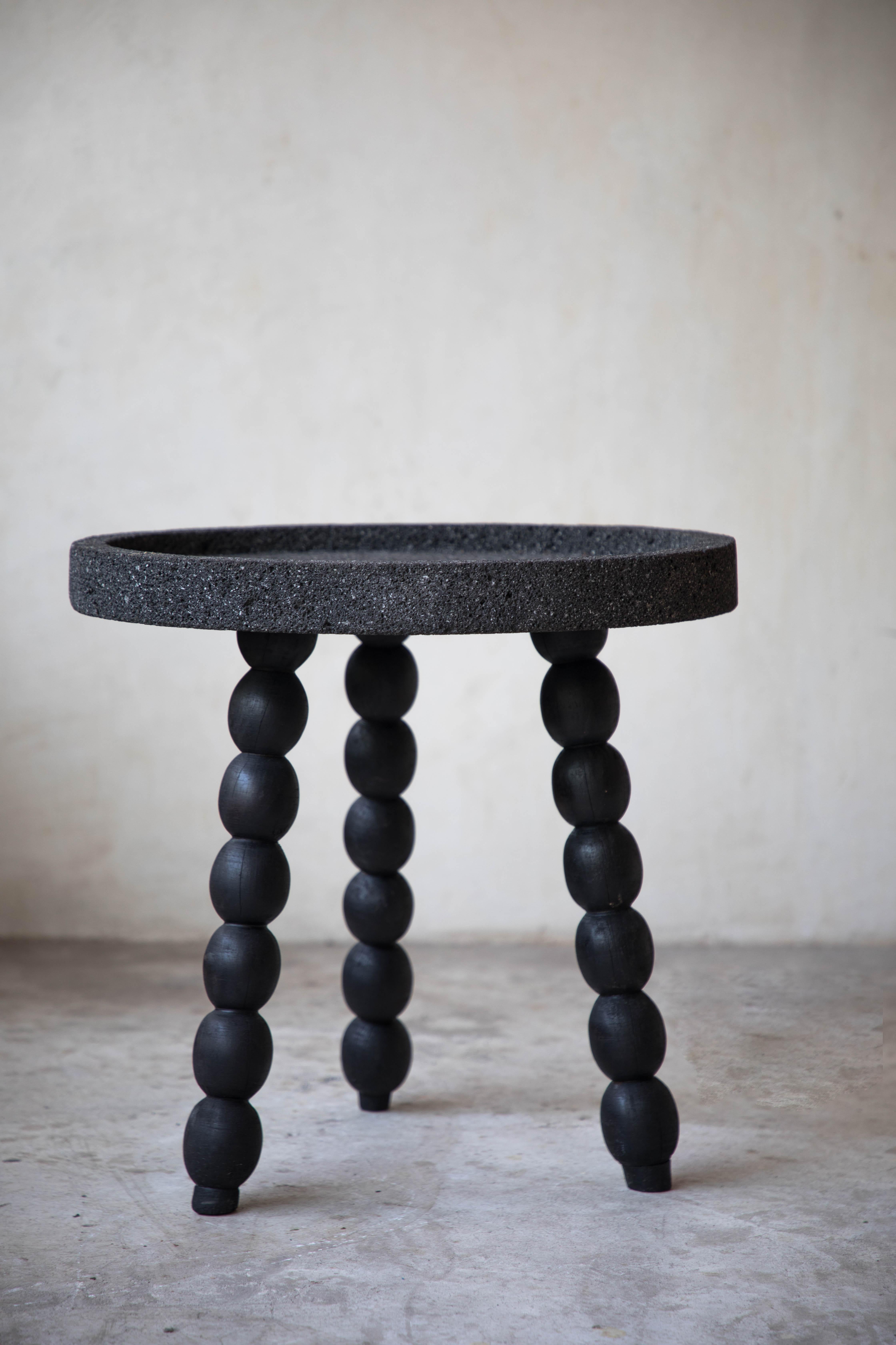 Wood and Concrete Sphere 3 legs totem by Daniel Orozco
Material: Solid wood.
Dimensions: D 35 x H 45 cm

Solid wood and concrete sphere 3 legs Totem, black finish. Handmade by Mexican artisans.

Daniel Orozco Estudio
We are an inclusive
