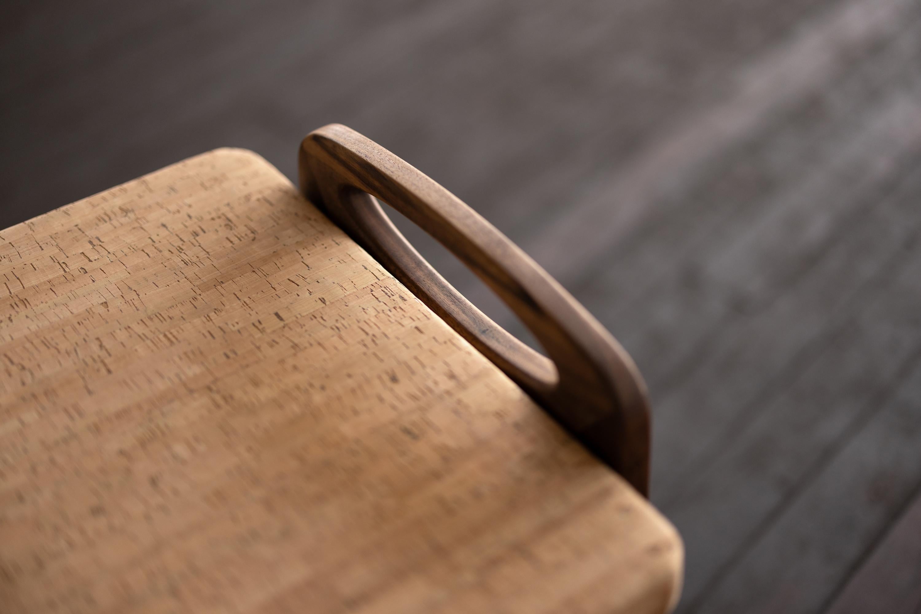 Américain Tabouret ou ottoman en bois et liège  Tabouret Suber par Alabama Sawyer en vente