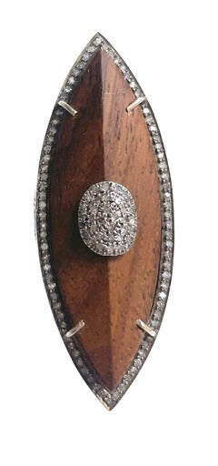  Paradizia-Ring aus Holz und Diamanten in Marquiseschliffform