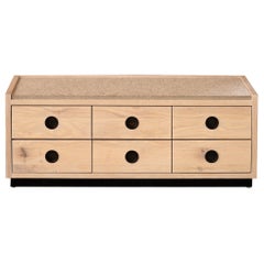 Panchina e contenitore in Wood e feltro  Panchina Bank Storage di Alabama Sawyer