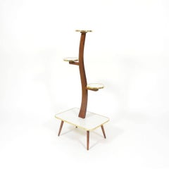 Wood and Formica Flower Stand, 1960s