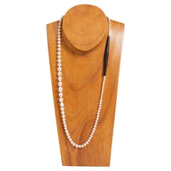 Wood and Fresh Water Pearls Sautoir by Marion Jeantet