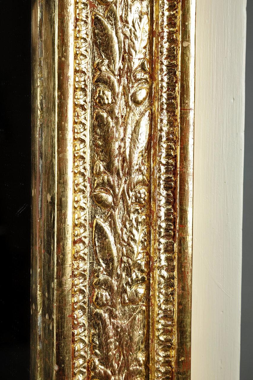 Übermantel-Spiegel aus Holz und vergoldetem Stuck, Empire-Periode, 19. Jahrhundert  im Angebot 3