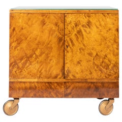 Carrello da bar in legno e vetro di Nordiska, Argentina, 1950 circa