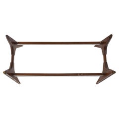 Wood and Glass Coffee Table, 1970s Design.