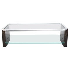 Wood and Glass Coffee Table, Circa 1950