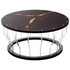 Wood and Glass Coffee Table Handmade by Giordano Viganò and Simone Crestani