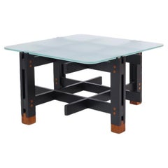Used Wood and Glass Coffee Table, Italy, circa 1960