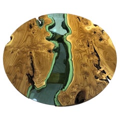 Wood And Glass Coffee Table - Natural Center Table
