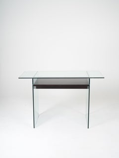 Wood and Glass Desk, 1980s