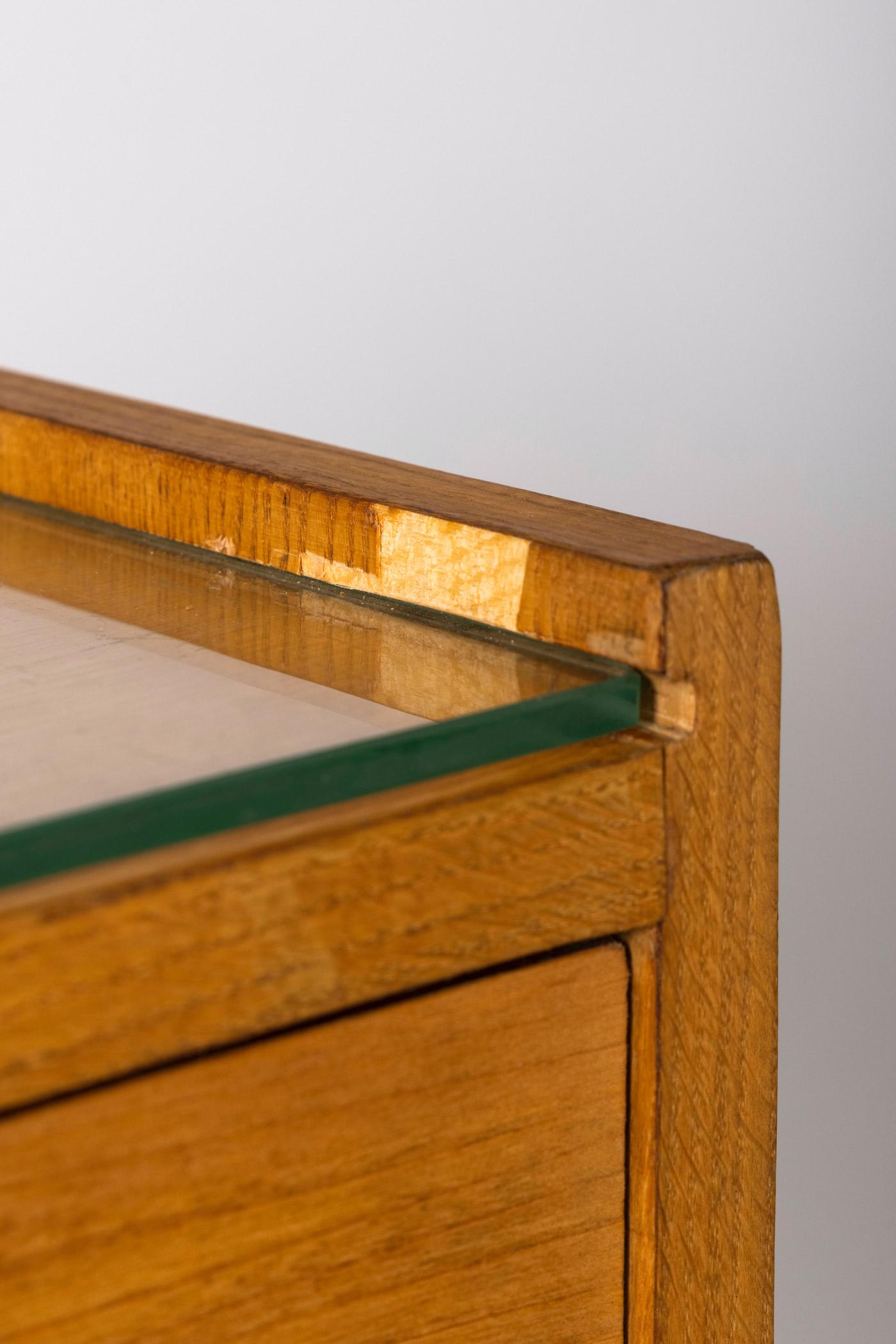 Wood and glass desk by Jean René Picard, 1960s 13