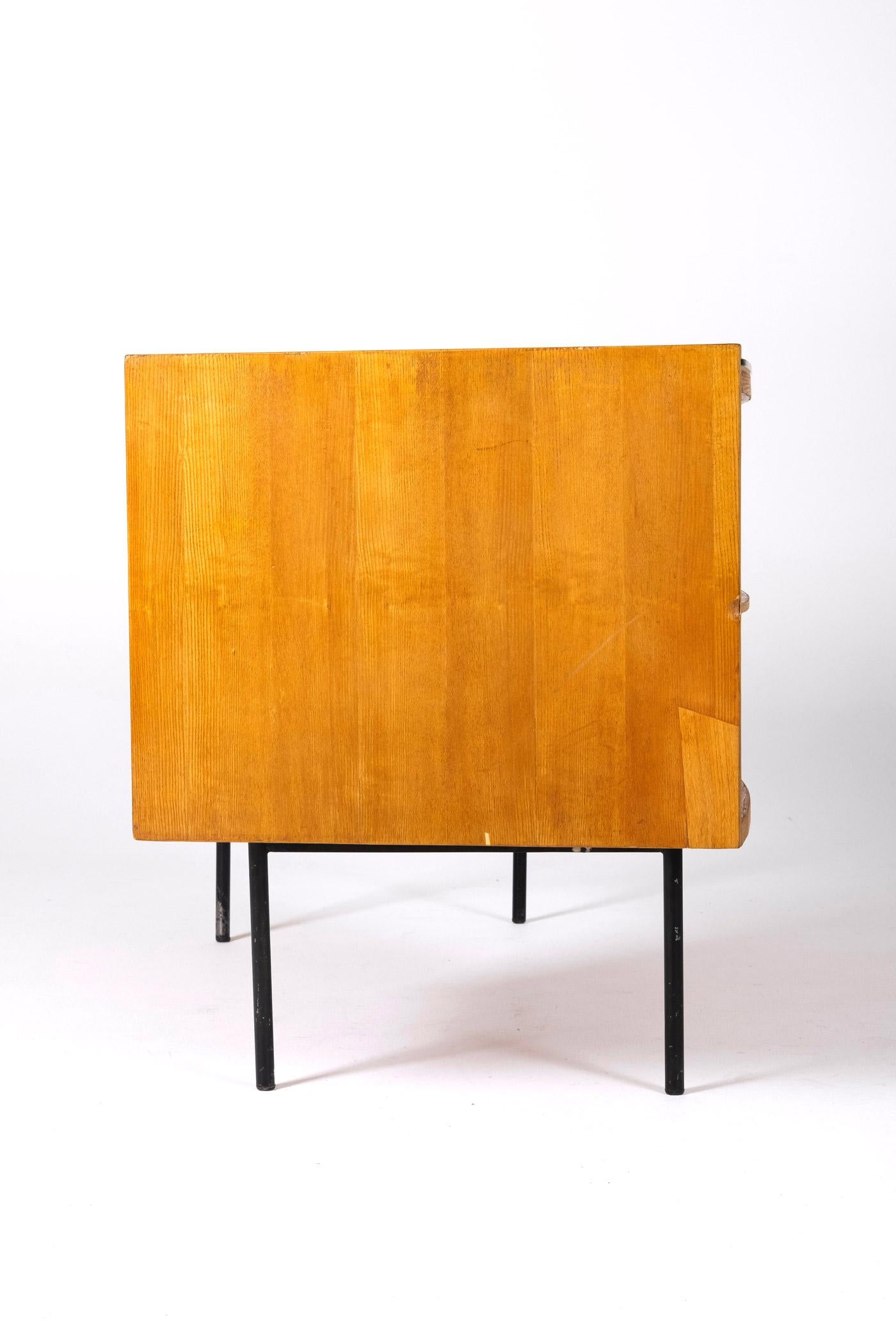 Wood and glass desk by Jean René Picard, 1960s 3