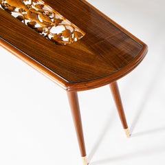Table basse en bois et verre d'Angleterre & Bonta, Argentine, Buenos Aires, vers 1950