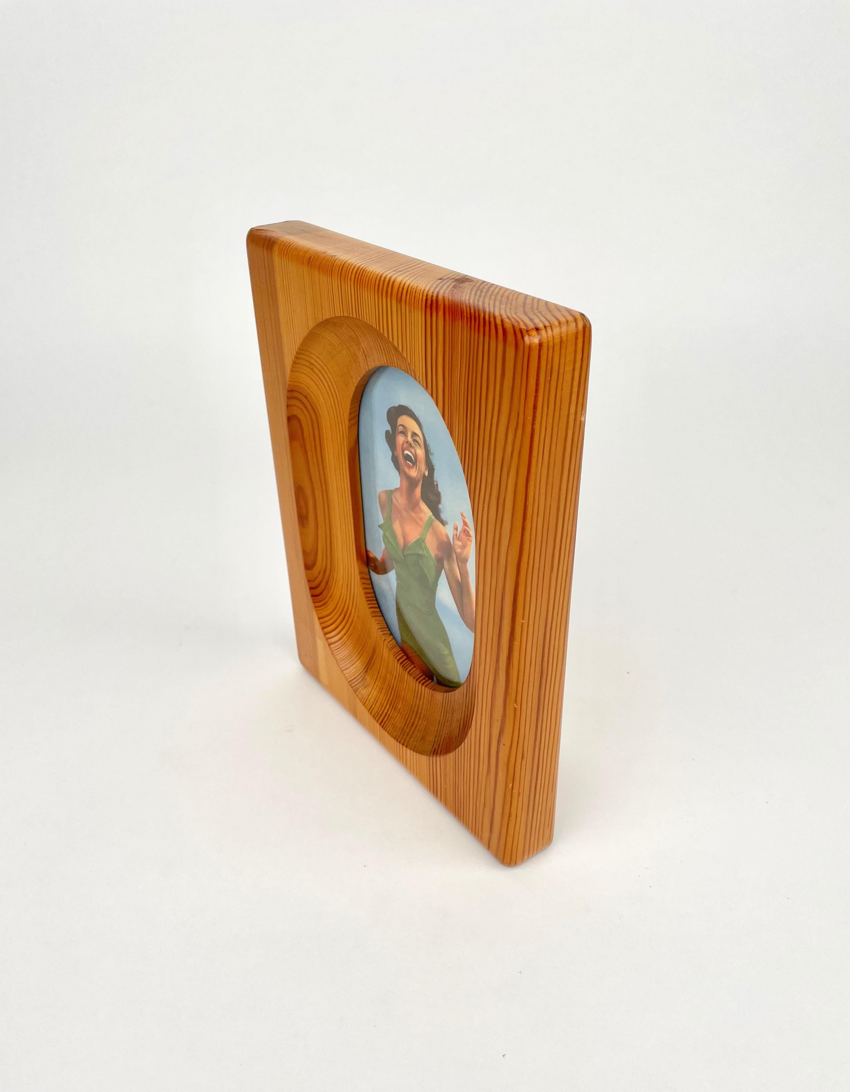 Wood and Glass Picture Frame by Alvar Aalto for Artek Italy, 1960s For Sale 9