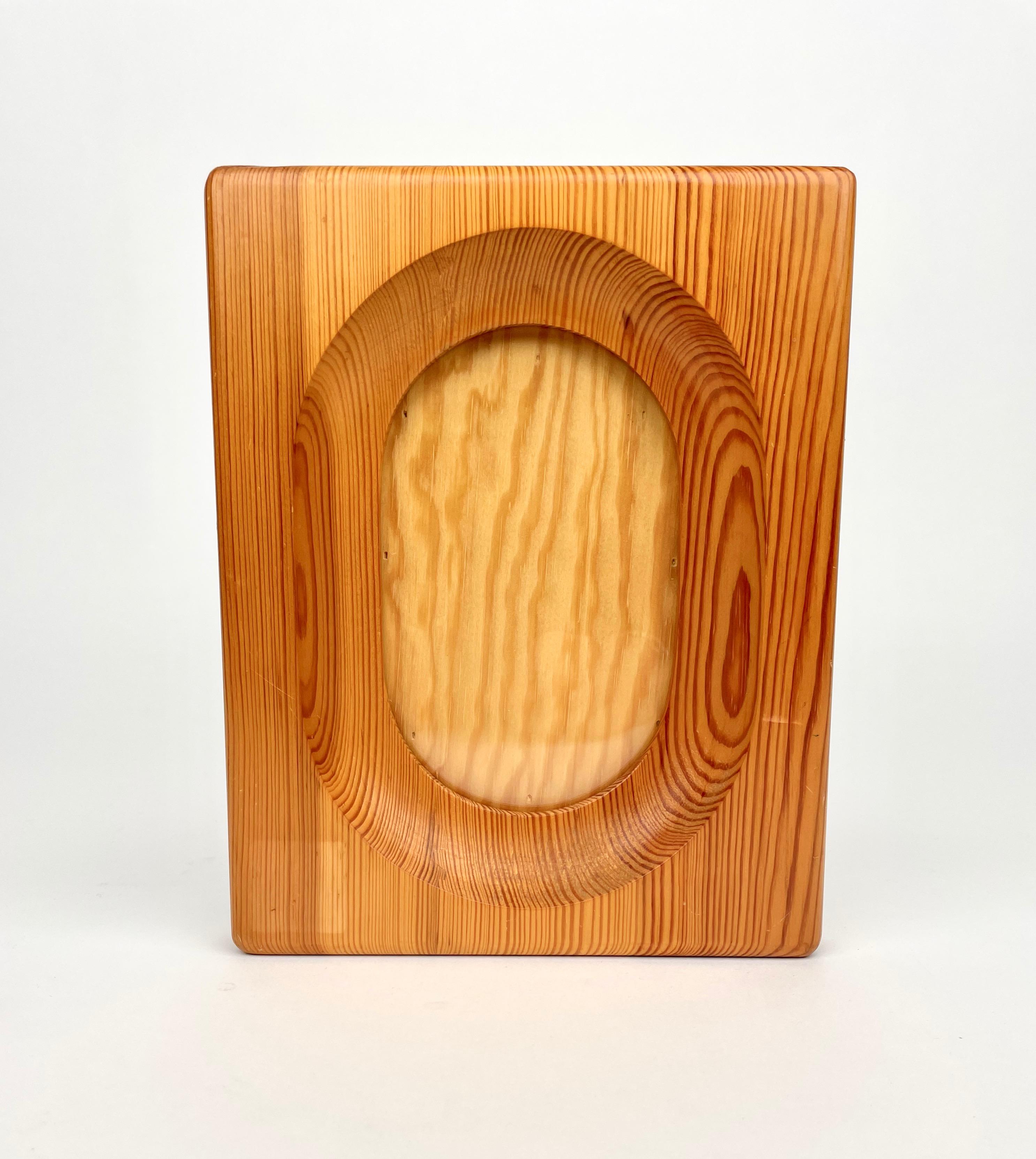 Wood and Glass Picture Frame by Alvar Aalto for Artek Italy, 1960s For Sale 2