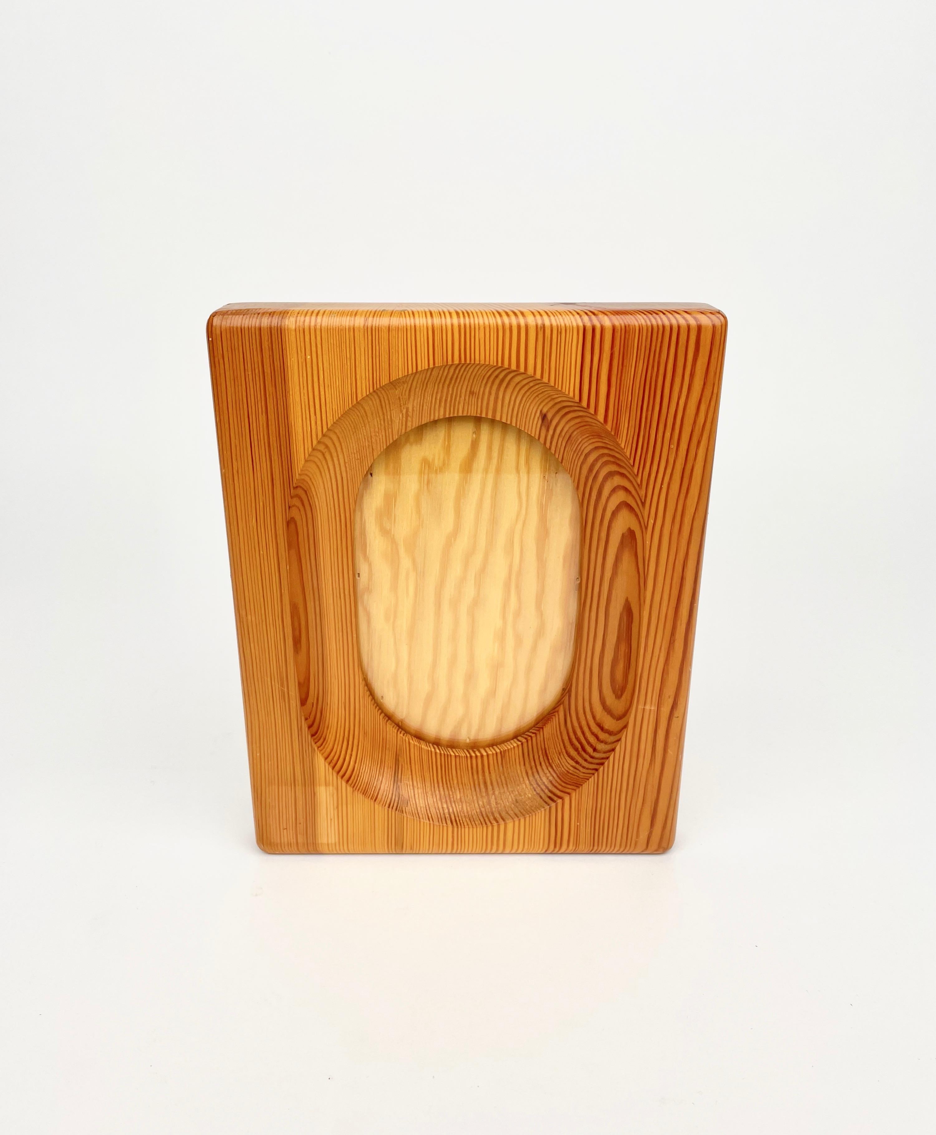 Wood and Glass Picture Frame by Alvar Aalto for Artek Italy, 1960s For Sale 3