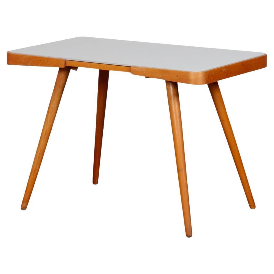 Table en bois et verre de Jiri Jiroutek, années 1960