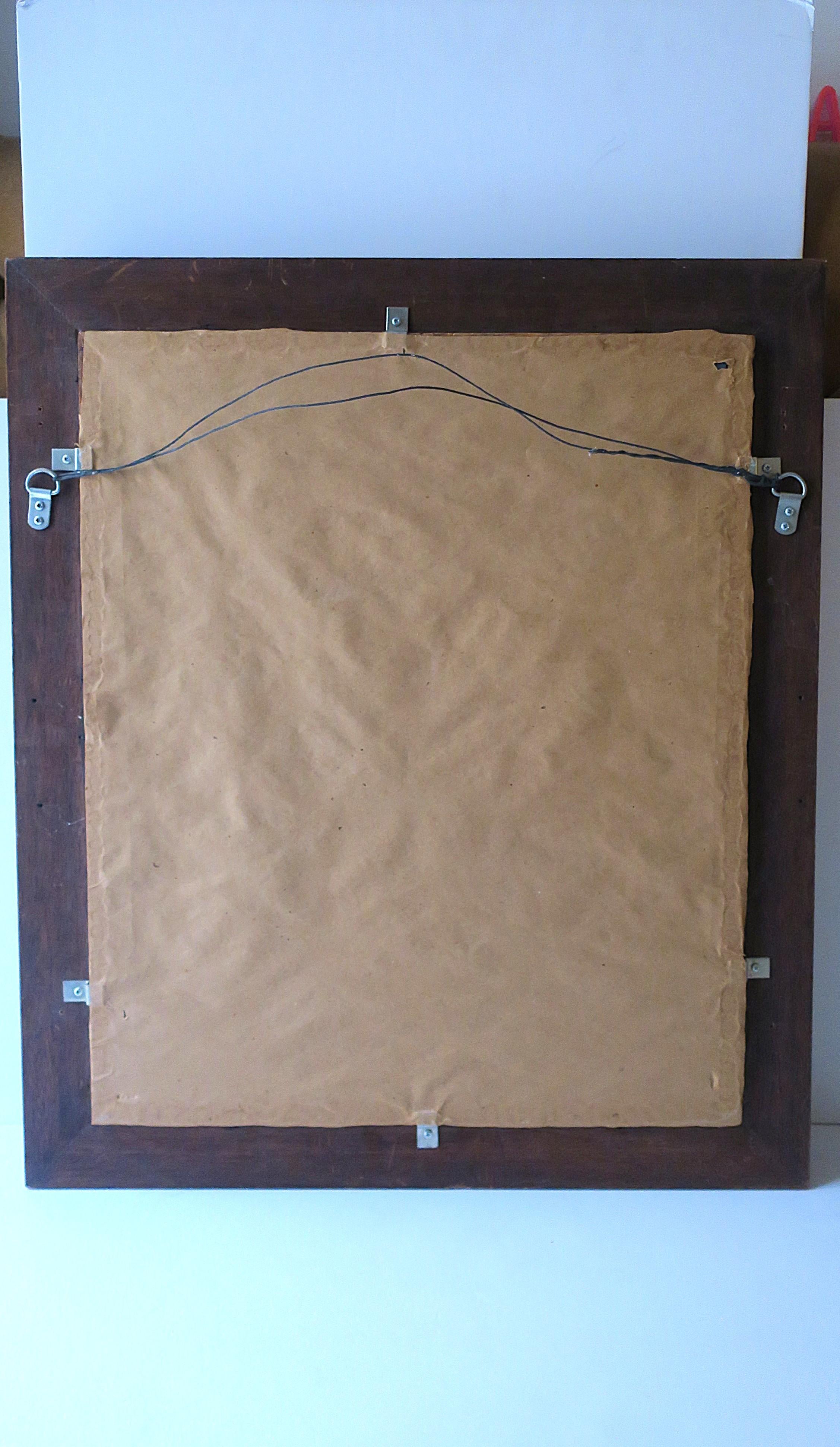 English Wood and Gold Giltwood Framed Wall Mirror For Sale 5