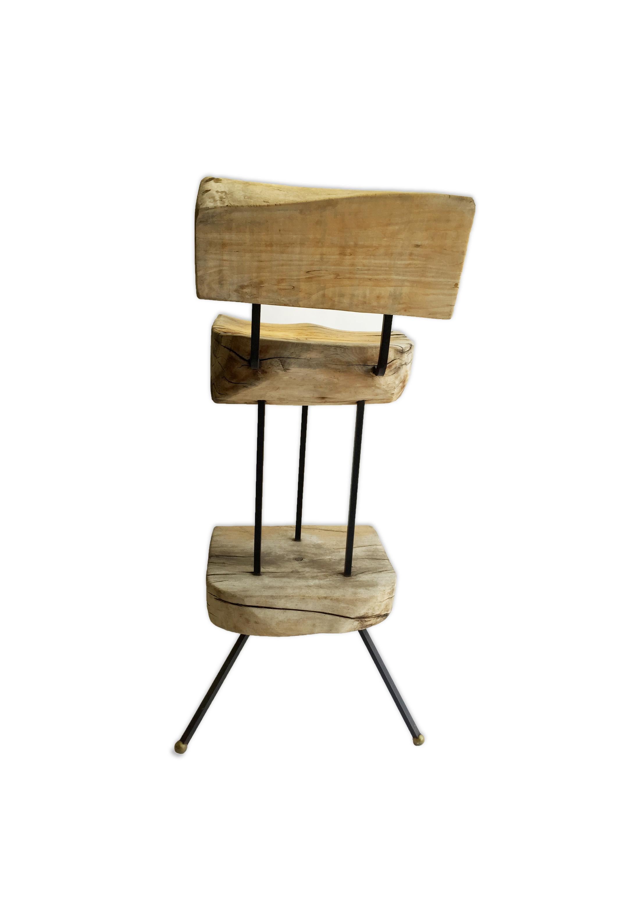 Barhocker aus Holz und Eisen von Sabena, 1950er Jahre (Mexikanisch)