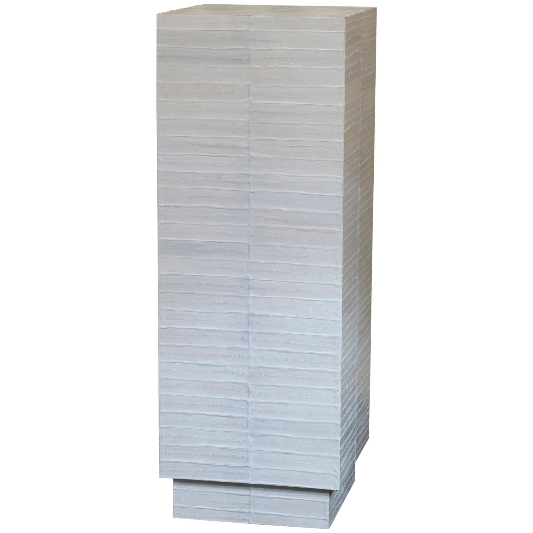 Wood and Ivory Eel Skin Flair Edition Contemporary Pedestal, Italy 2019