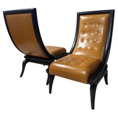 Loungesessel aus Holz und Leder, entworfen von Juan Montoya
