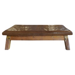 Wood and Leather Vaulting Bench