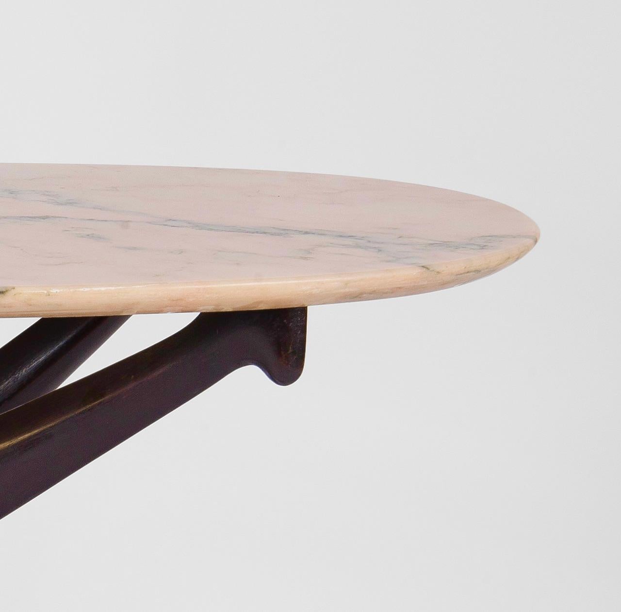 Wood and Marble Coffee Table by Ico Parisi for Fratelli Rizzi, Italy, c.1950 2