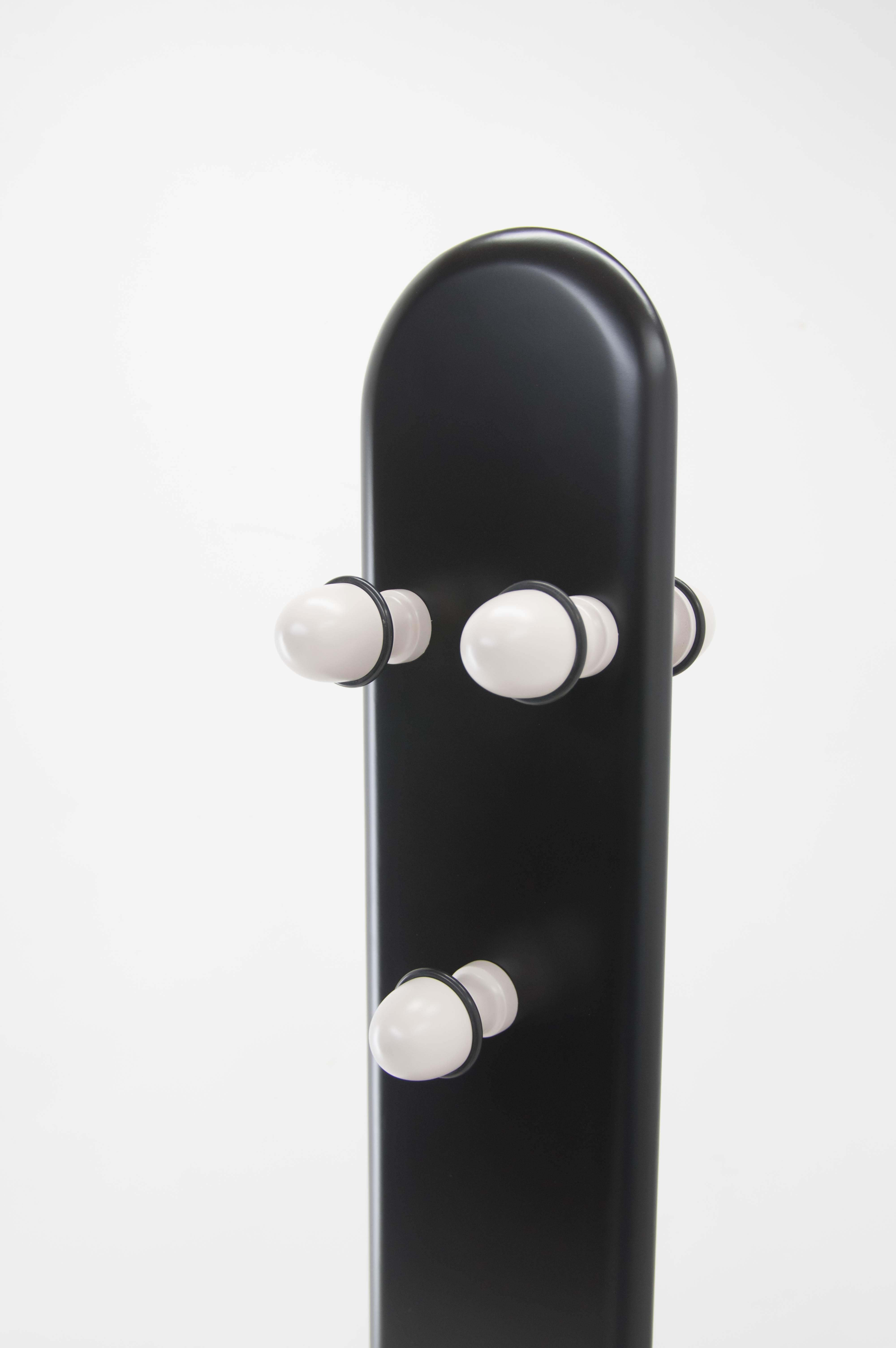 Wood and Marble Design Coat Stand, Italy, 1970s 1