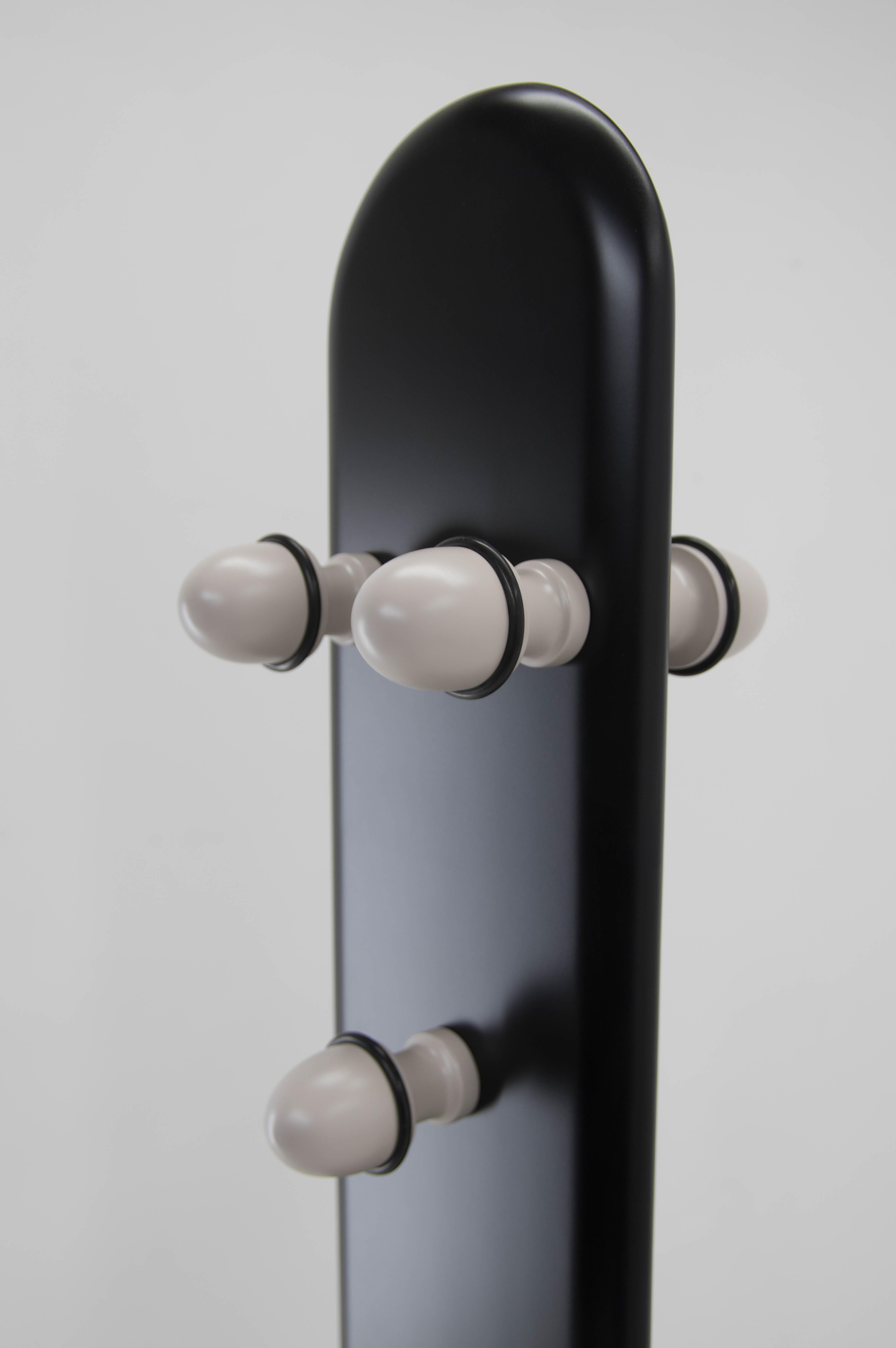 Wood and Marble Design Coat Stand, Italy, 1970s 3