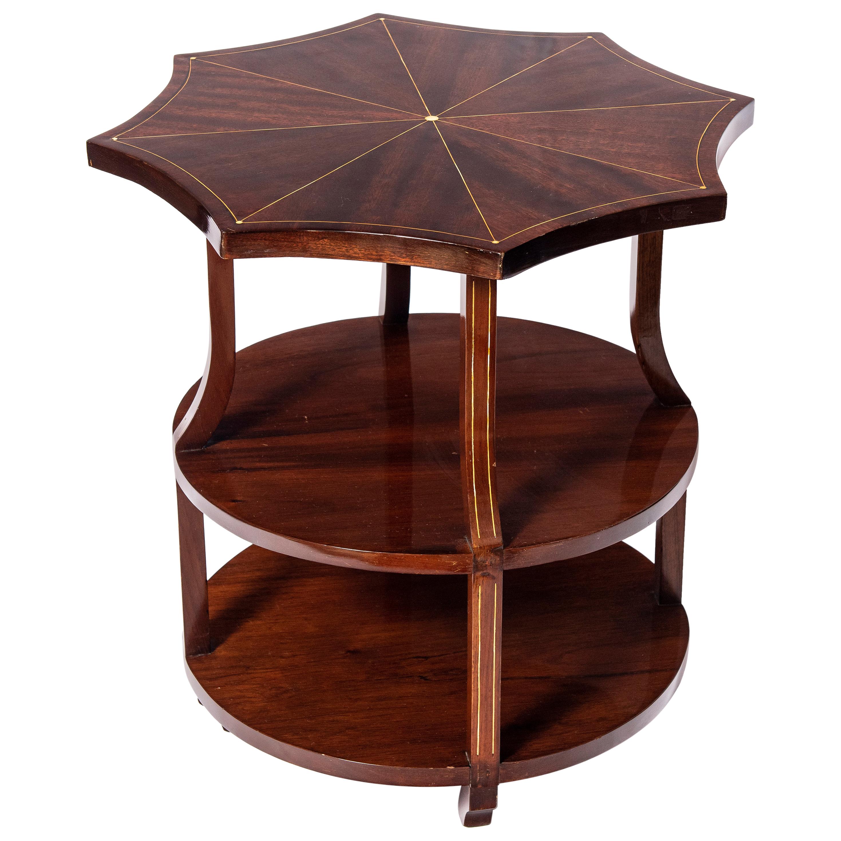 Wood and Marquetry Side Table, Art Deco Period, France, circa 1930