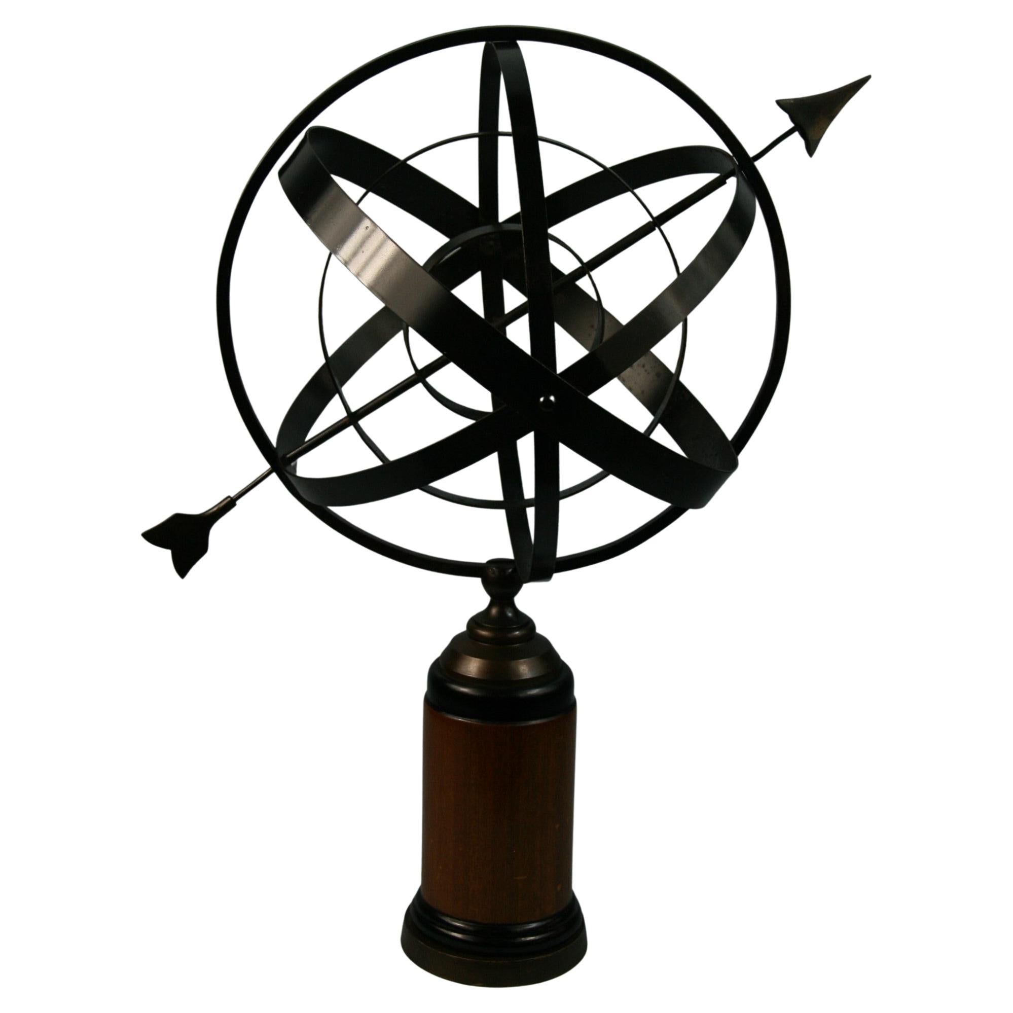 Wood and Metal Armillary For Sale