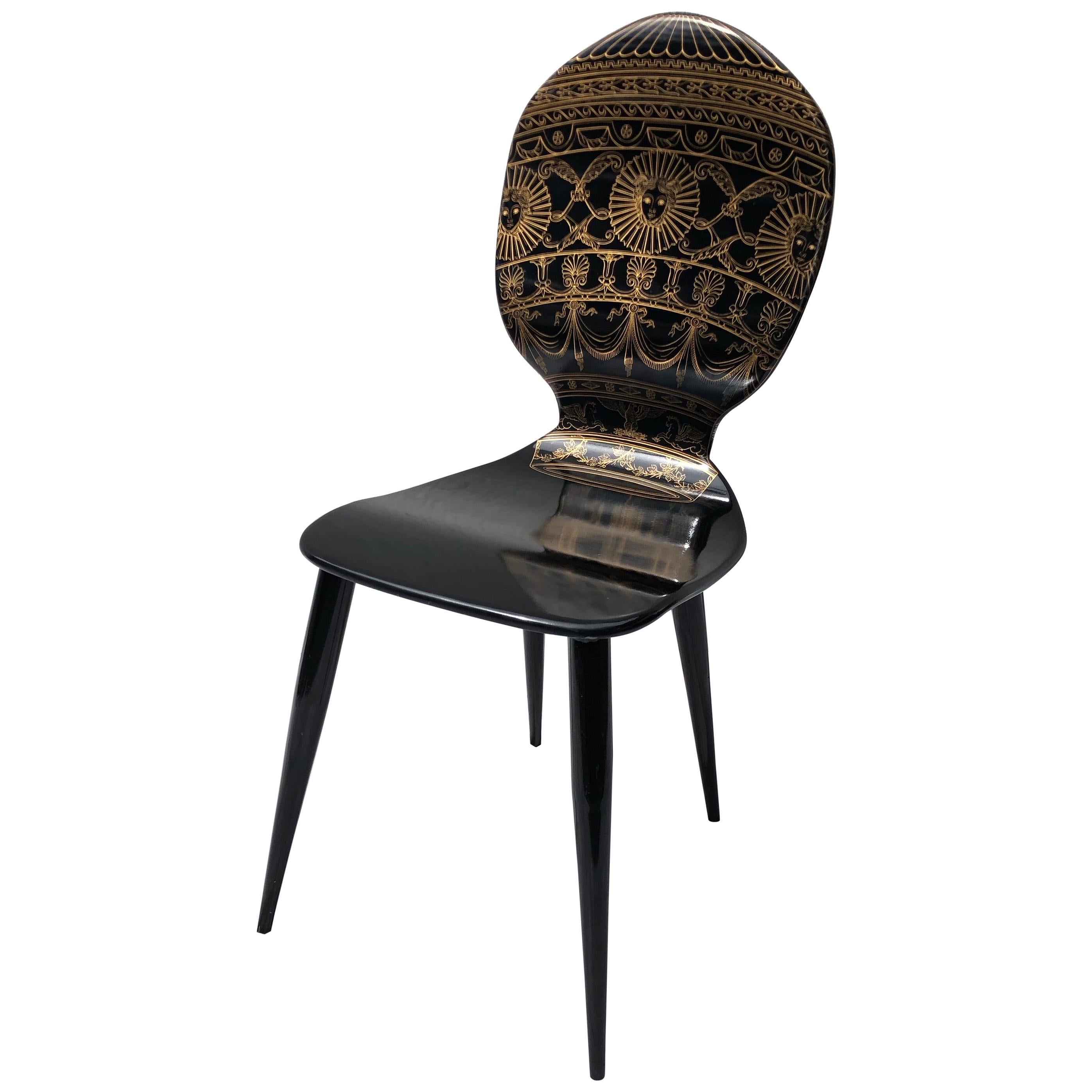 Wood and Metal "Balloon" Chair by Piero Fornasetti For Sale