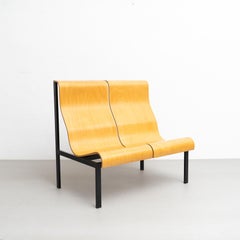 Wood and Metal Bench by Oscar Tusquets Blanca, Spain, 2010