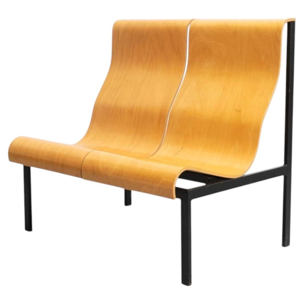 Wood and Metal Bench by Oscar Tusquets Blanca, Spain, 2010