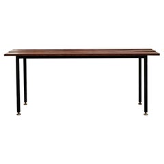 Wood and Metal Bench, Italy 1960s
