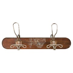 Wood and Metal Coat Rack, circa 1930