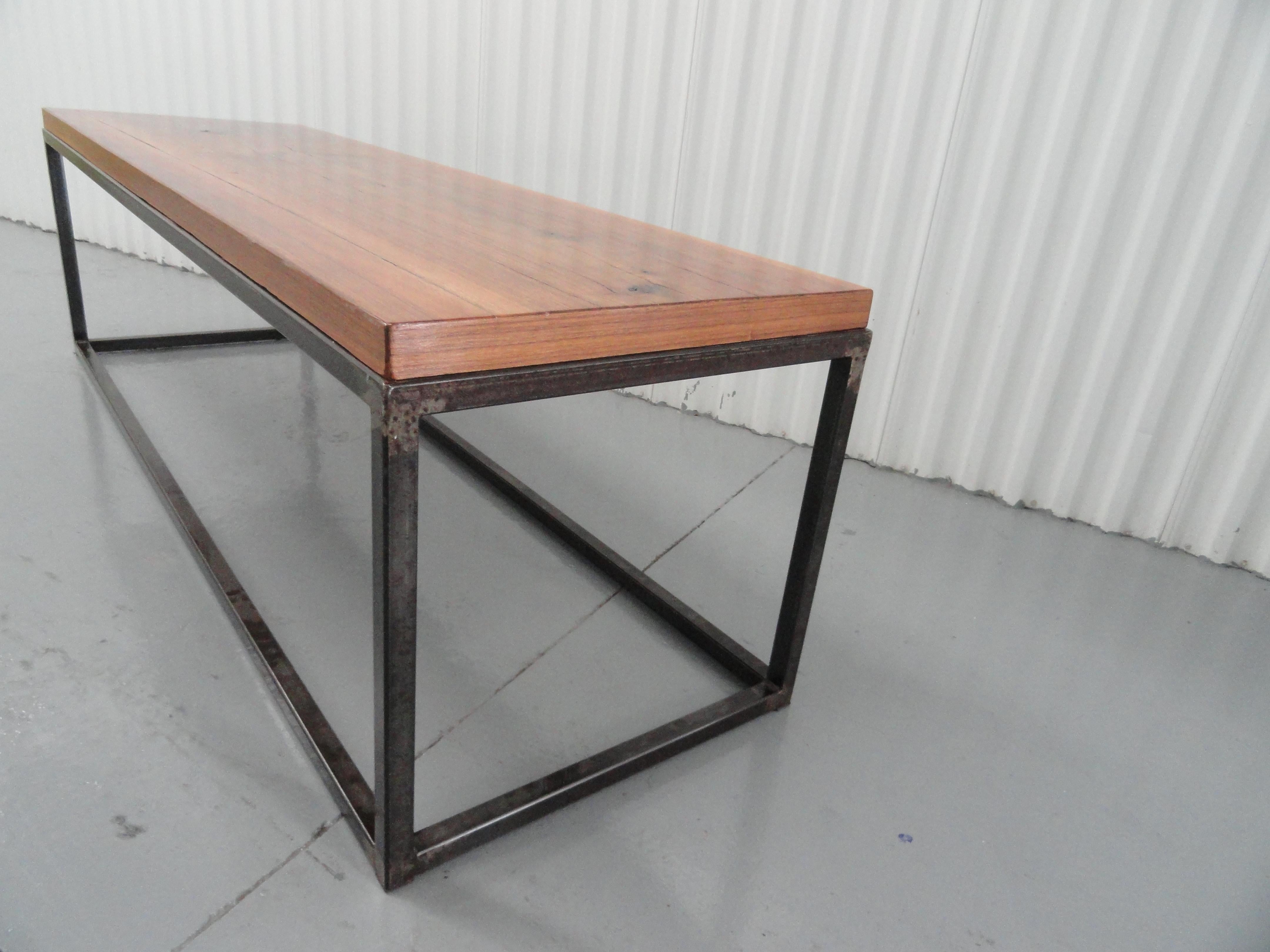 Wood and Metal Coffee Table For Sale 1