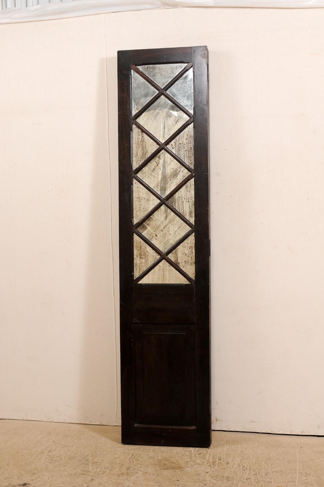 Wood and Mirrored Folding Screen, Mid-20th Century For Sale 5