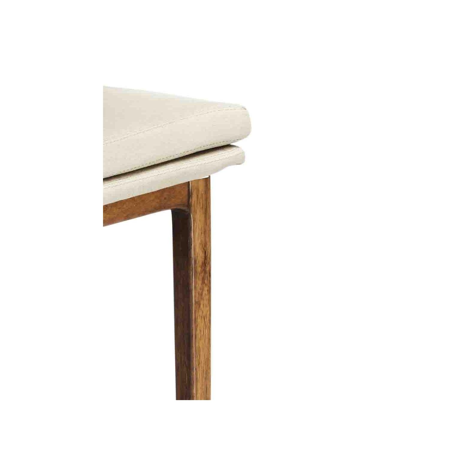 Brazilian Wood and Off-White, Stool Chair Ohara For Sale