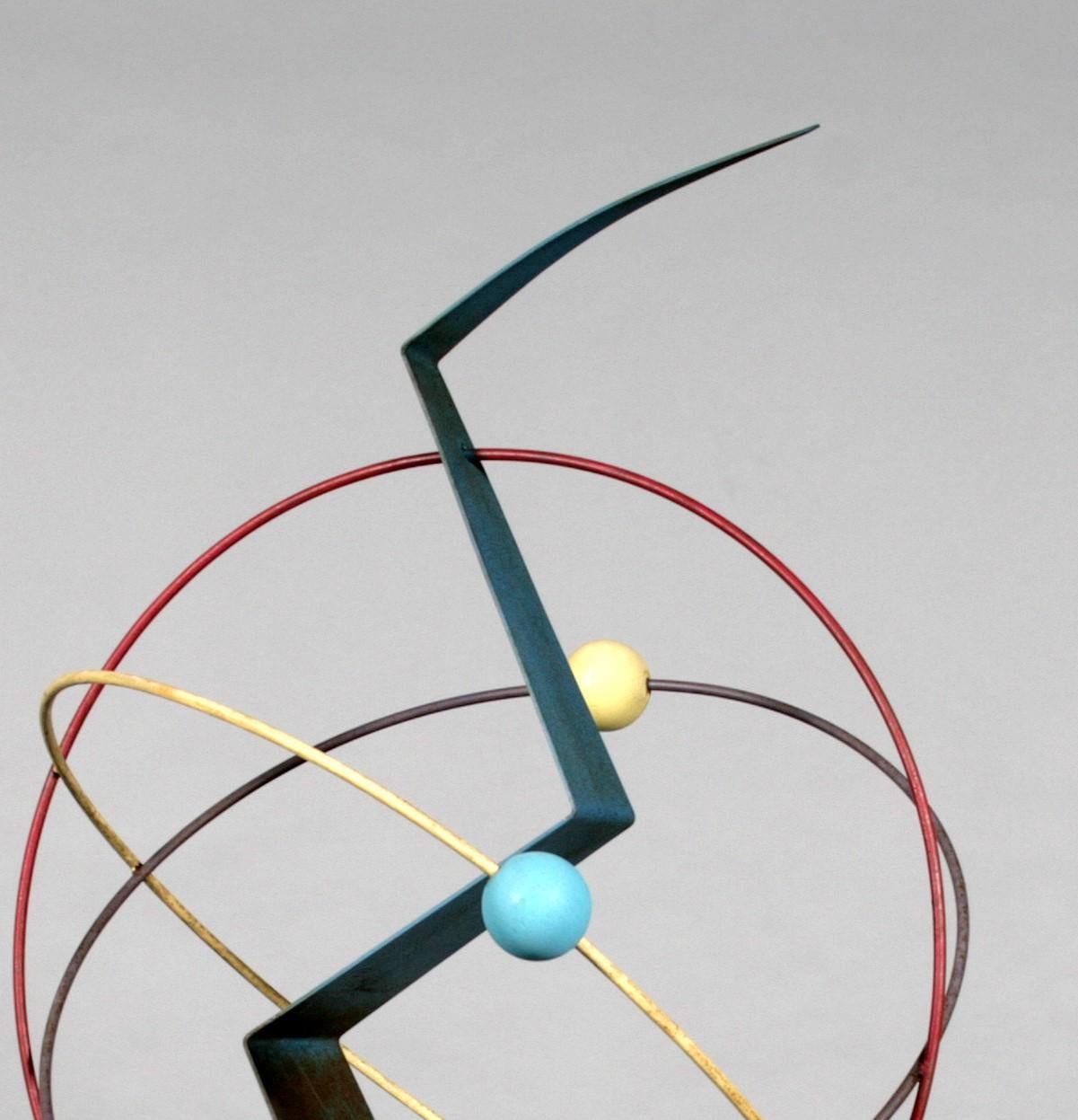 Wood and Painted Metal Sculpture by Curtis Jere In Fair Condition For Sale In London, GB