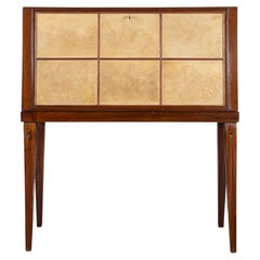 Secretaire in legno e pergamena di Englander & Bonta, Argentina, 1940 circa.
