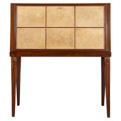 Wood and parchment secretaire by Englander & Bonta, Argentina, circa 1940.