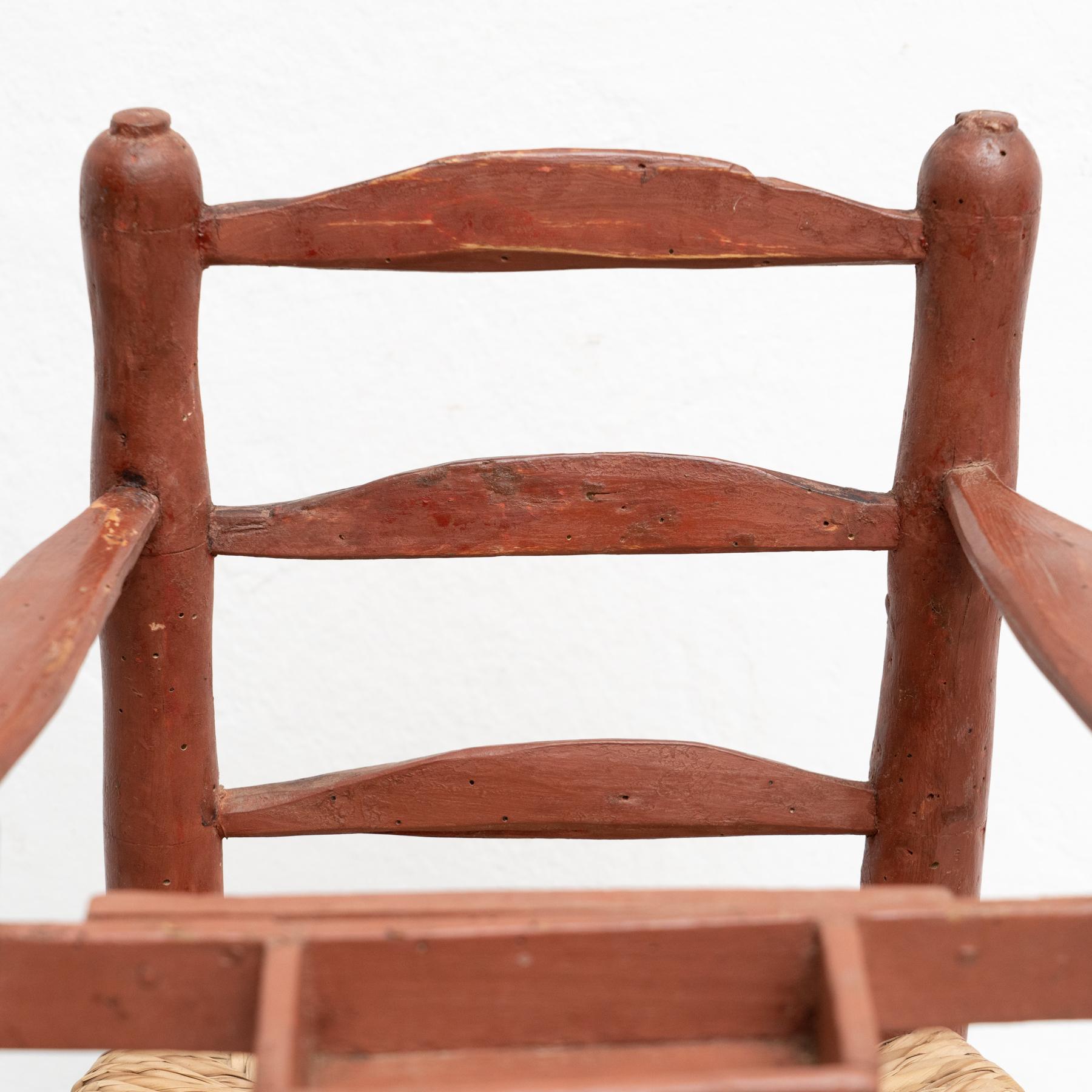 Wood and Rattan Children Chairs, circa 1960 7