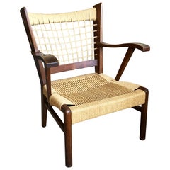 Wood and Rope Armchair by Guglielmo Pecorini, Italy, 1930s