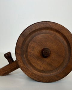 Portabottiglie in legno e corda di Audoux Minet, 1970 ca.